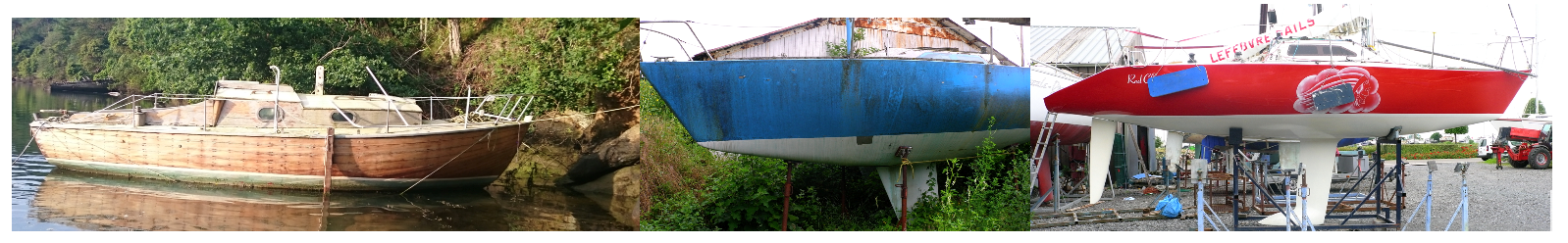 Exemples de bateaux d'occasion à inspecter avant achat